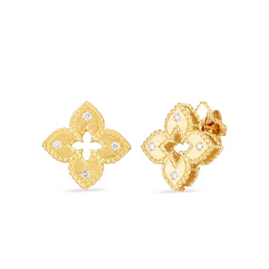 Venetian Princess Diamond Earrings Yellow Gold