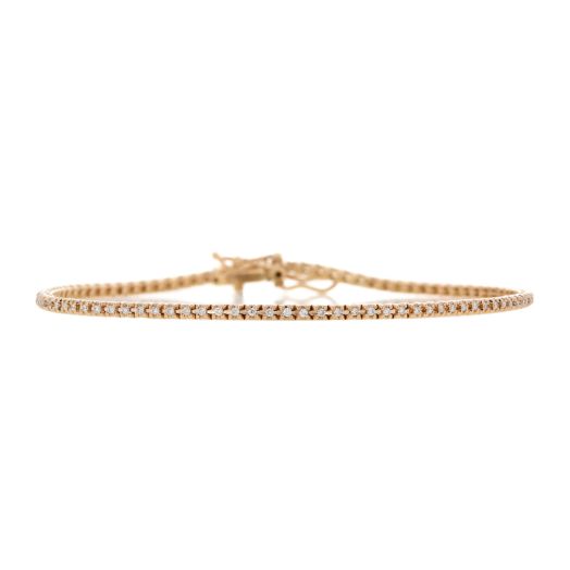 Rose gold diamond tennis bracelet