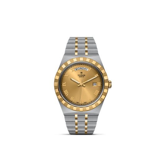 TUDOR Royal, 41MM Champagne-Color Dial, Steel and Yellow Gold Bracelet