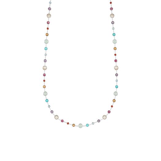 Colorful long layering necklace